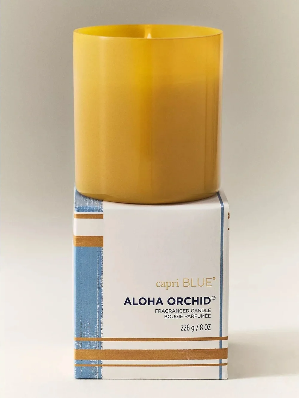 New Anthropologie Capri Blue Aloha Orchid Nautical Glass Candle 8 oz